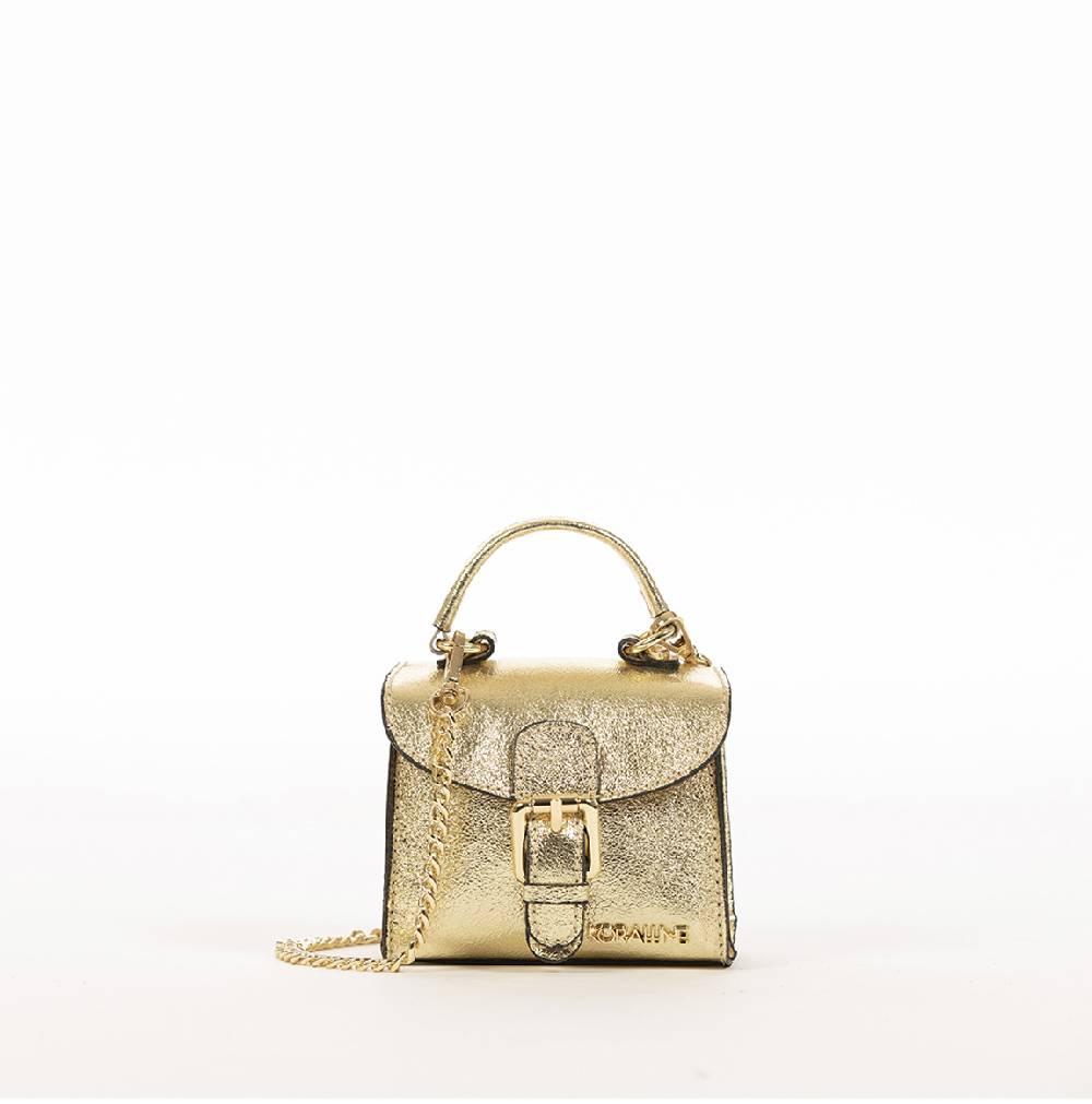 Koralline BORSETTA IN PELLE LAMINATA