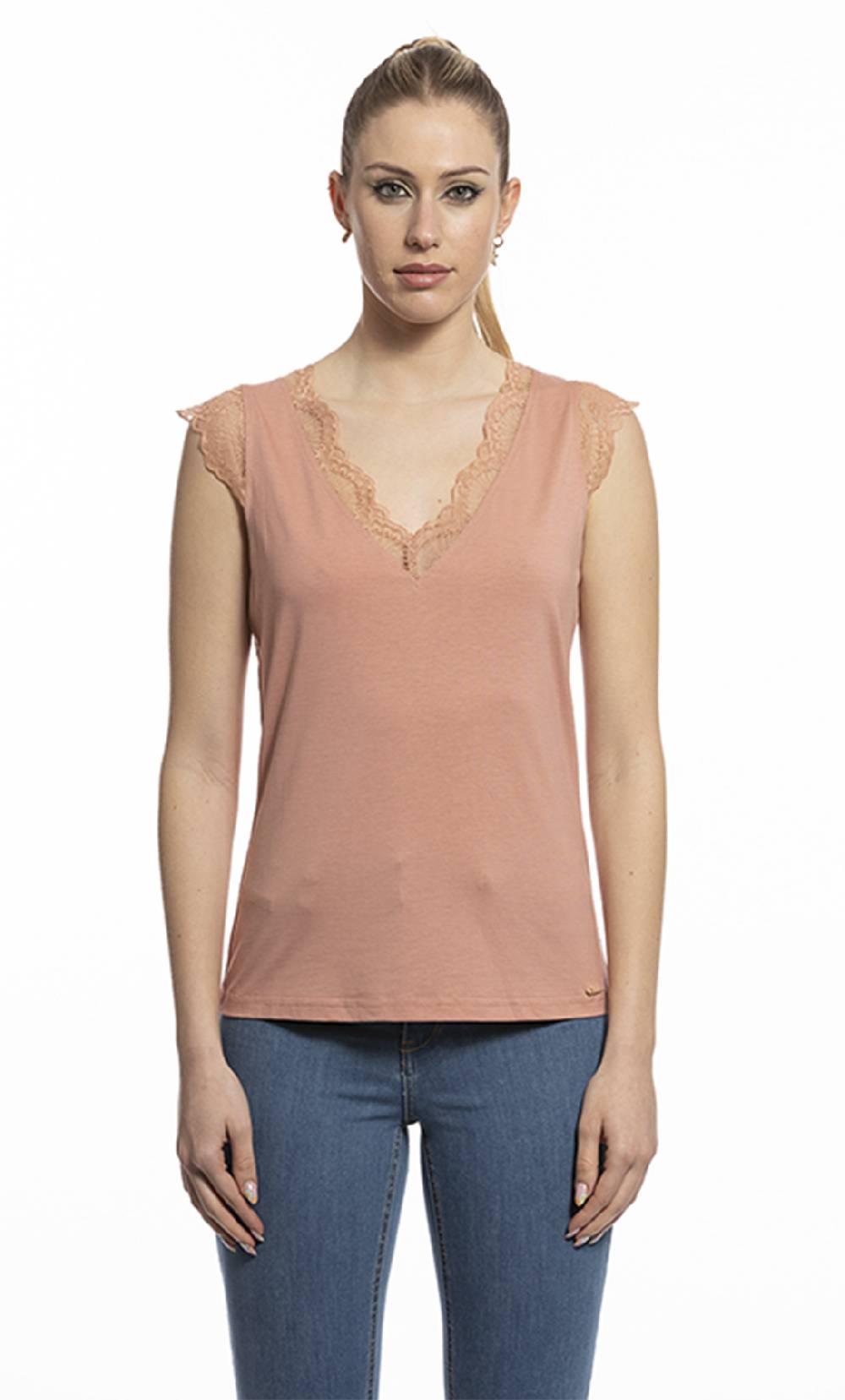 Koralline CANOTTA CON DETTAGLI IN TULLE