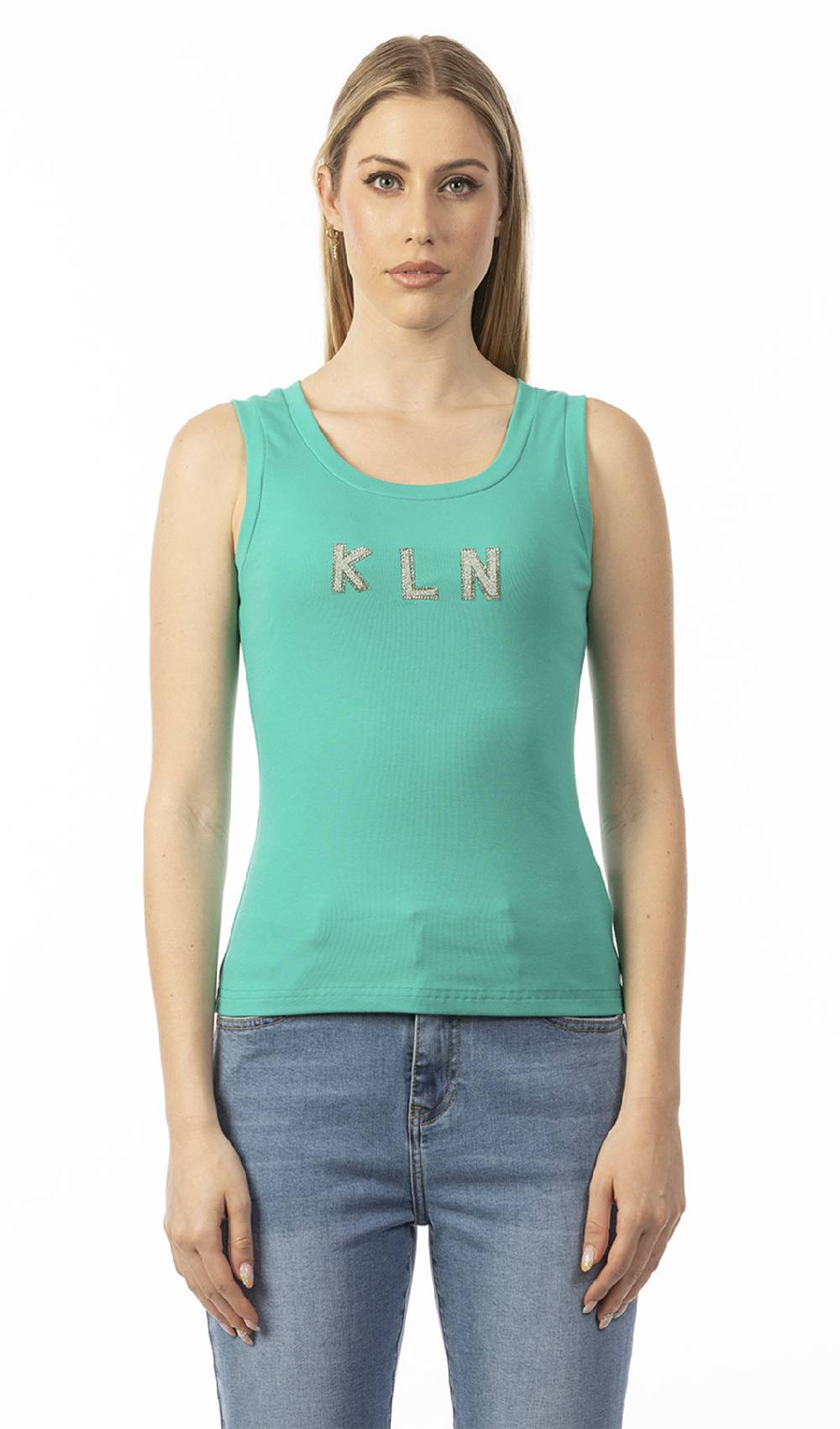 Koralline CANOTTA CON LOGO STRASS