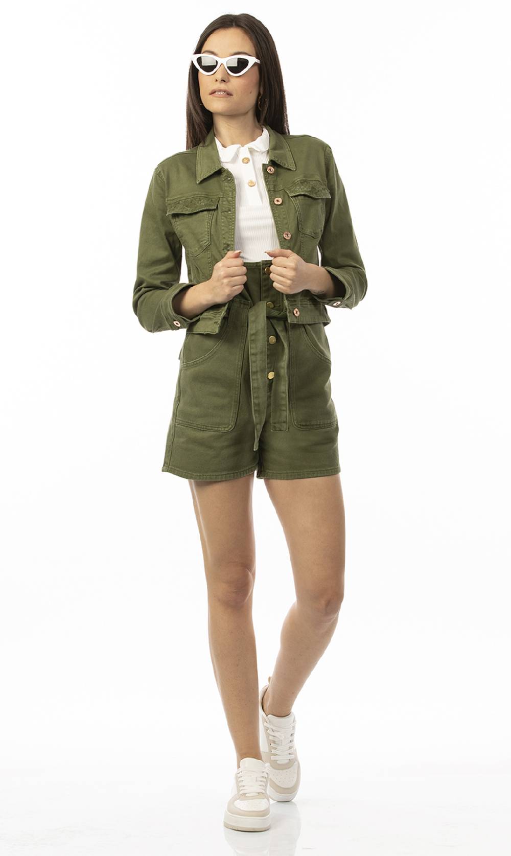 Koralline GIACCHINO IN DENIM COLORATO CON RICAMI