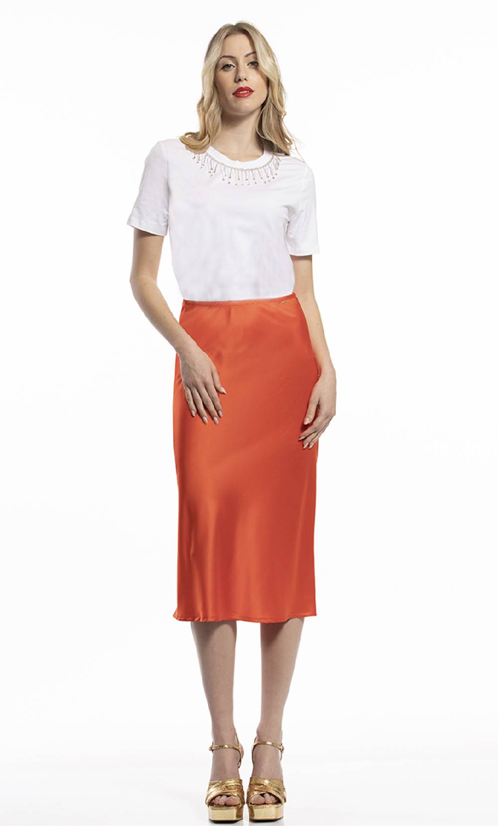 Koralline GONNA LONGUETTE IN RASO