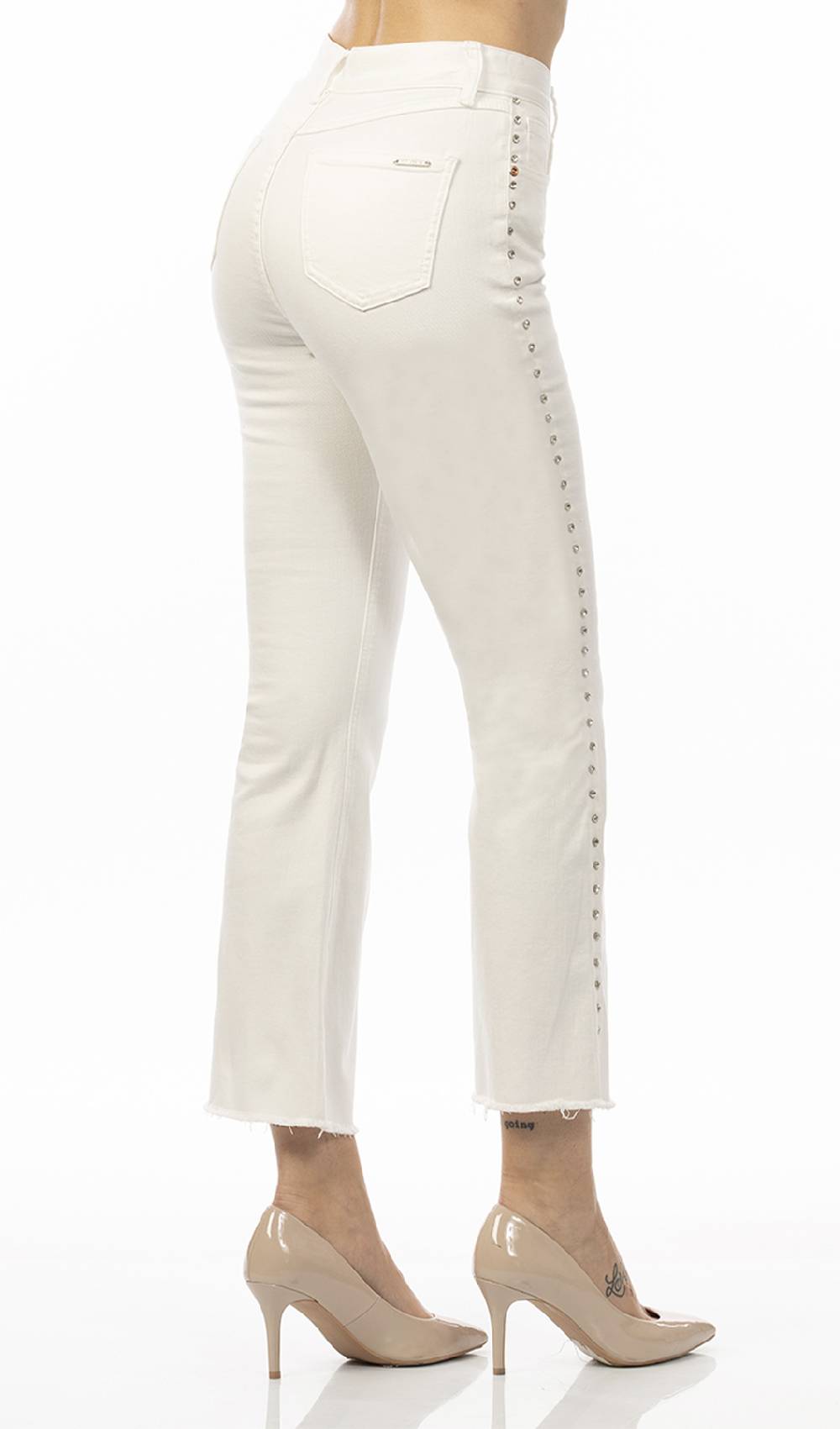 Koralline JEANS CON CASTONI DI LATO