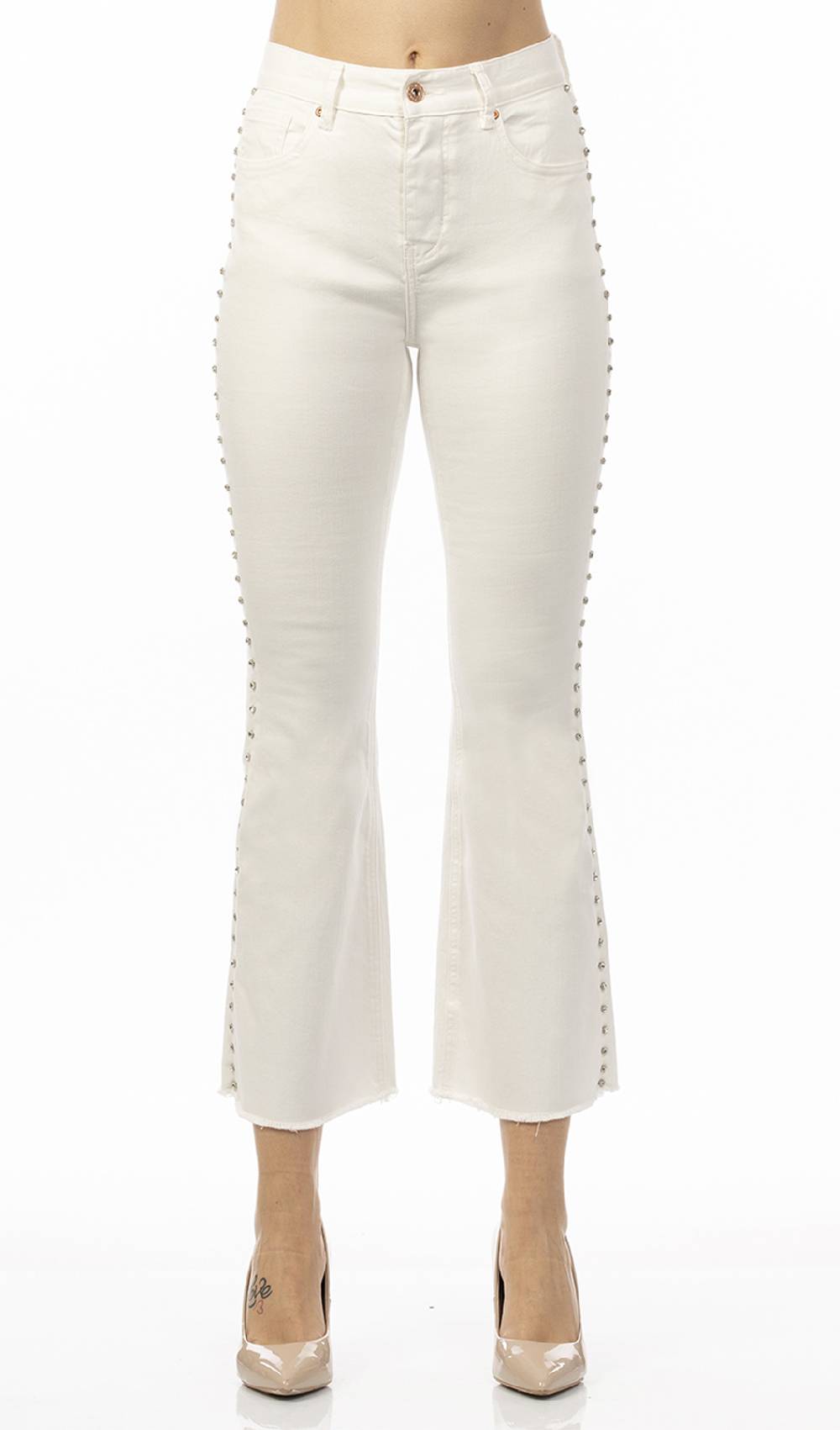 Koralline JEANS CON CASTONI DI LATO