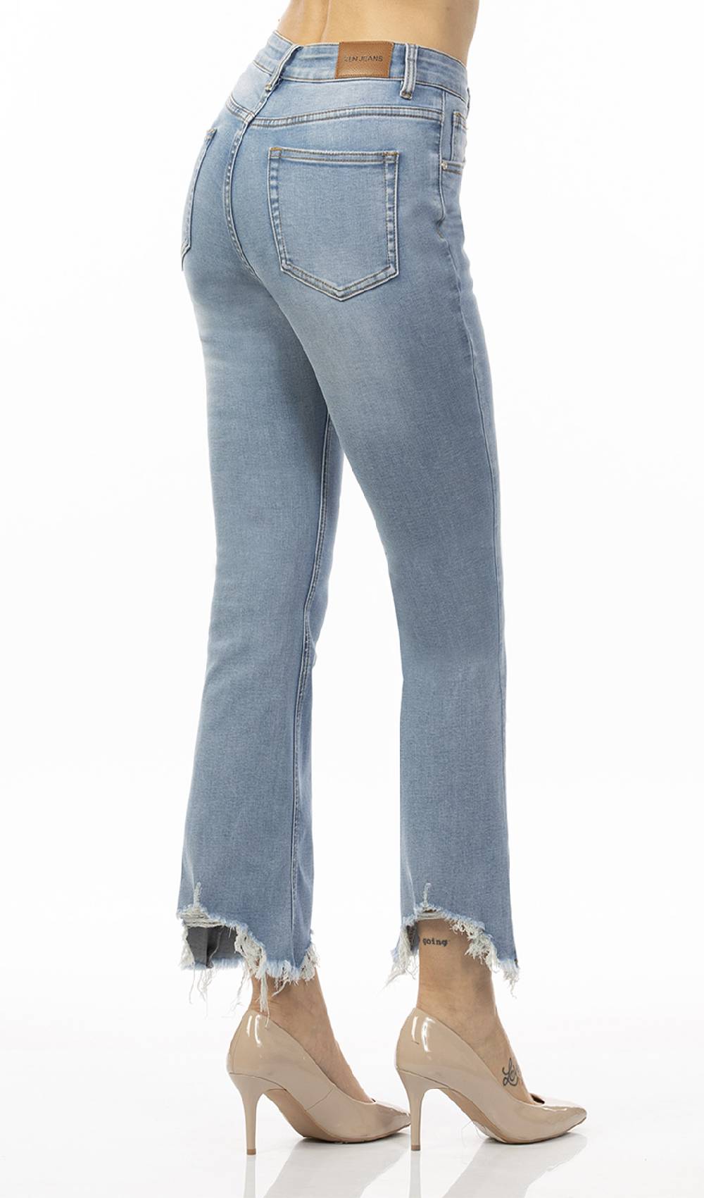 Koralline JEANS CON ORLO CONSUMATO