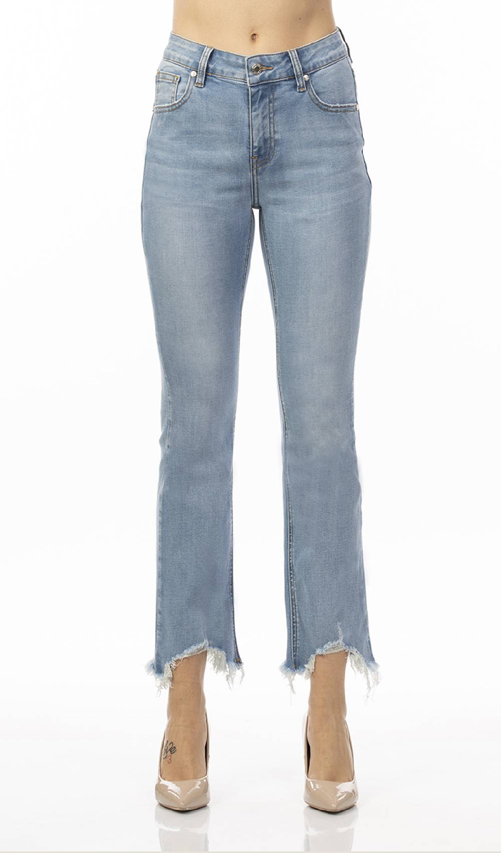 Koralline JEANS CON ORLO CONSUMATO