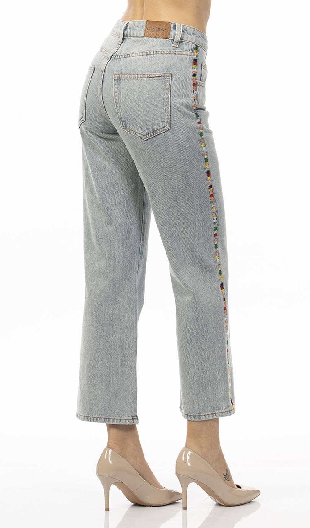 Koralline JEANS CON RICAMO ALLE TASCHE