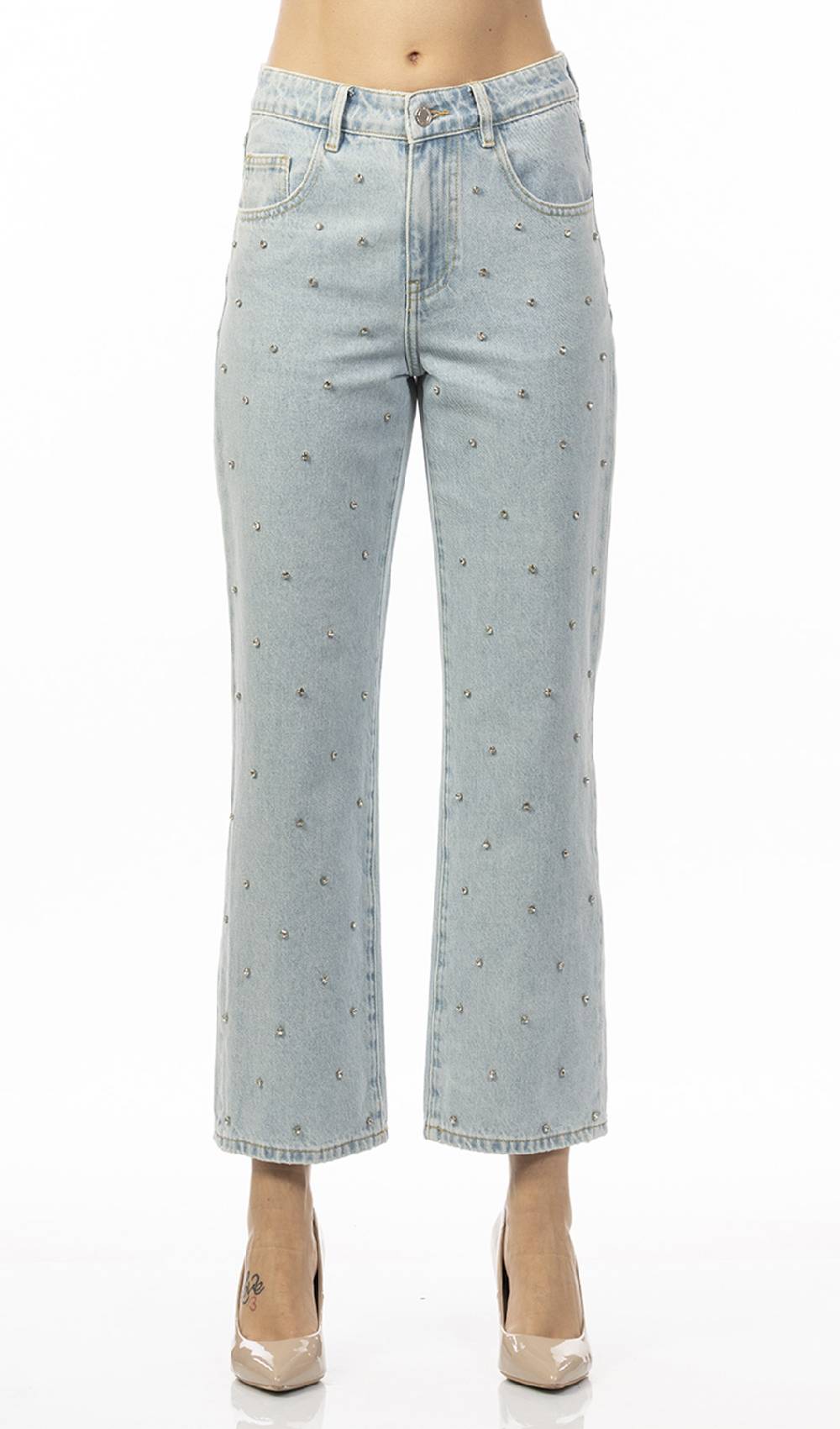 Koralline JEANS CON STRASS ALL-OVER