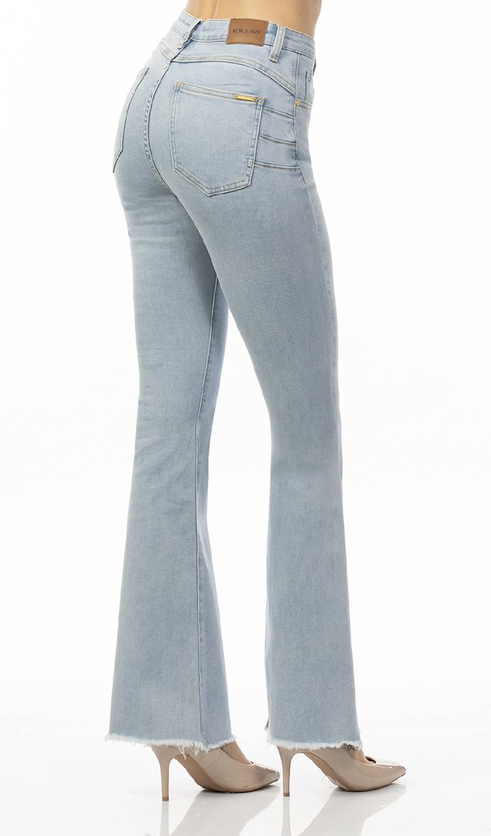 Koralline JEANS ZAMPA CON ORLO SFRANGIATO