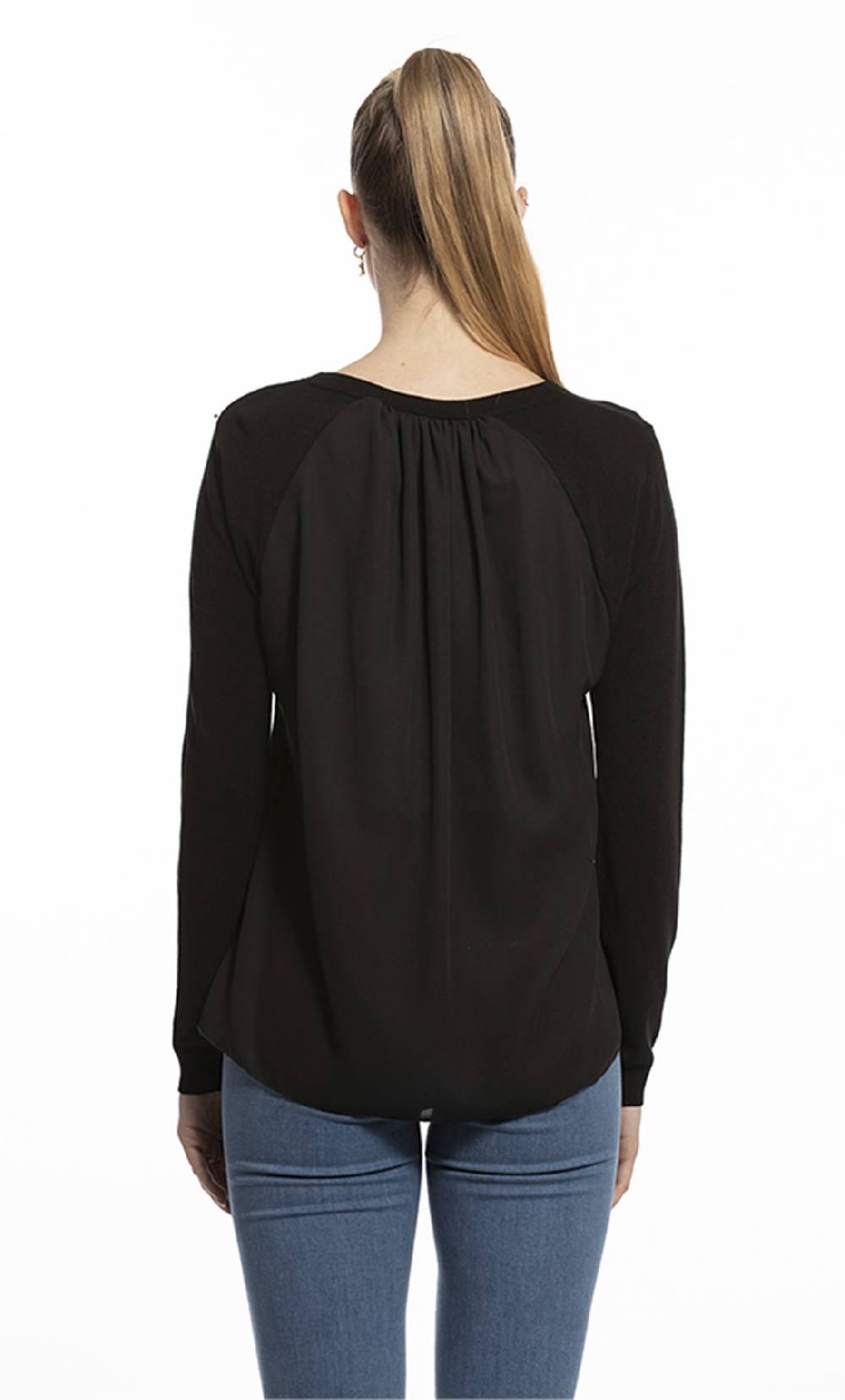 Koralline MAGLIA CON GEORGETTE DIETRO