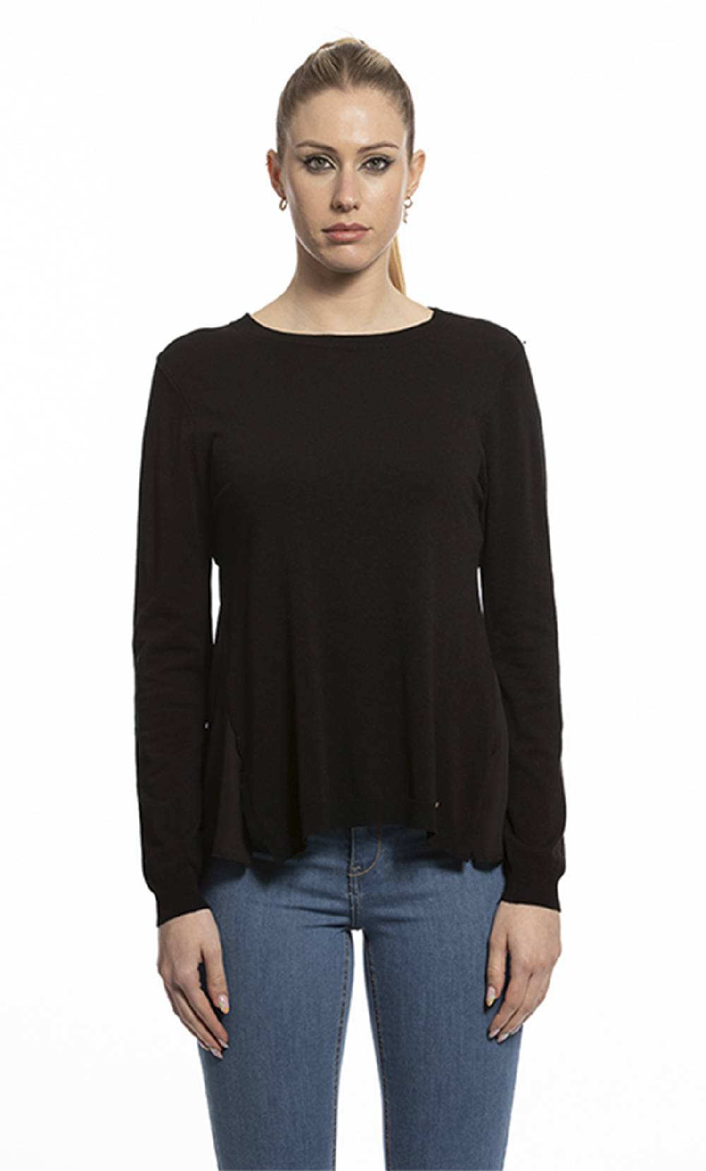 Koralline MAGLIA CON GEORGETTE DIETRO