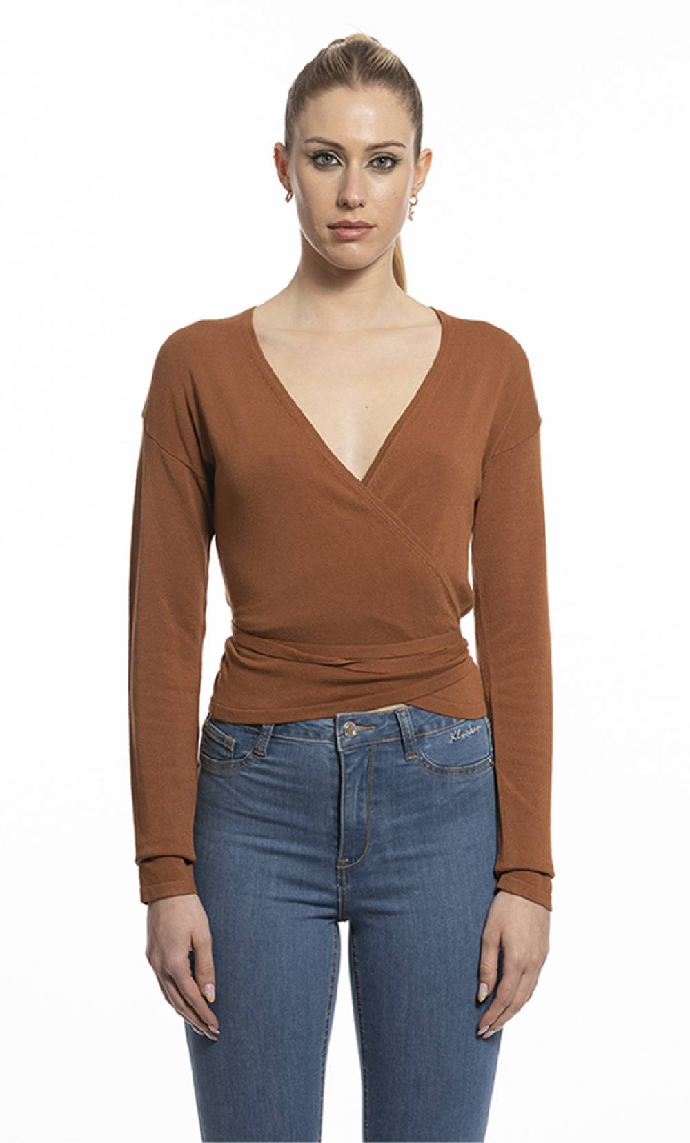 Koralline MAGLIA CROP INCROCIATA