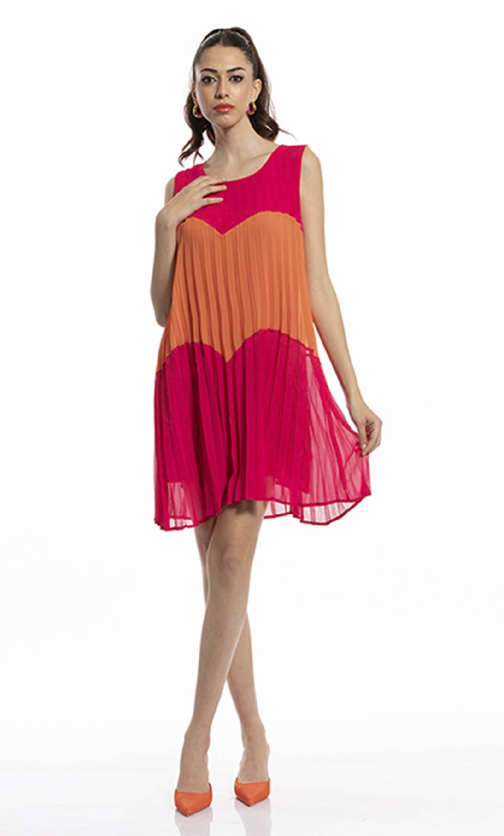 Koralline MINIABITO BICOLORE PLISSETTATO