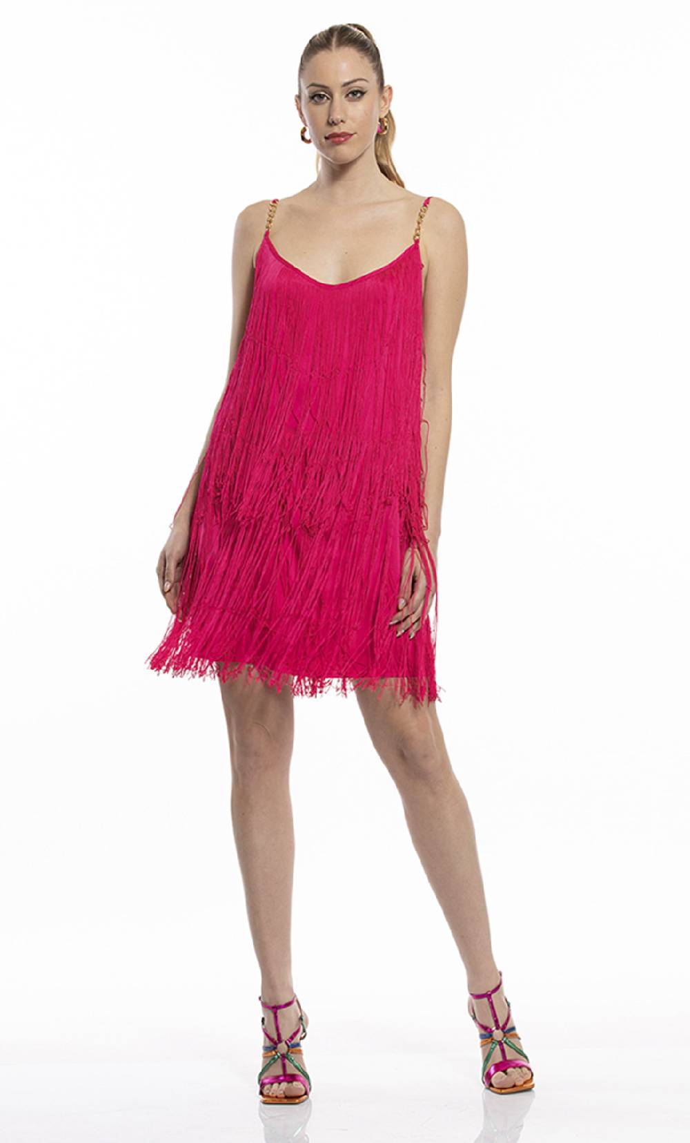 Koralline MINIABITO CON FRANGE