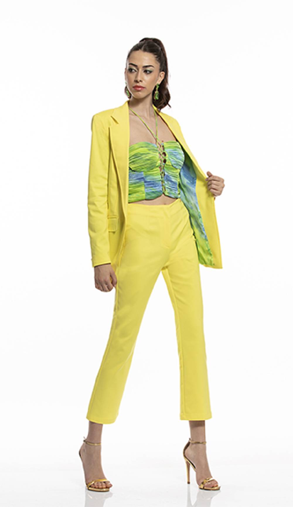 Koralline PANTALONE A TROMBETTA IN COTONE