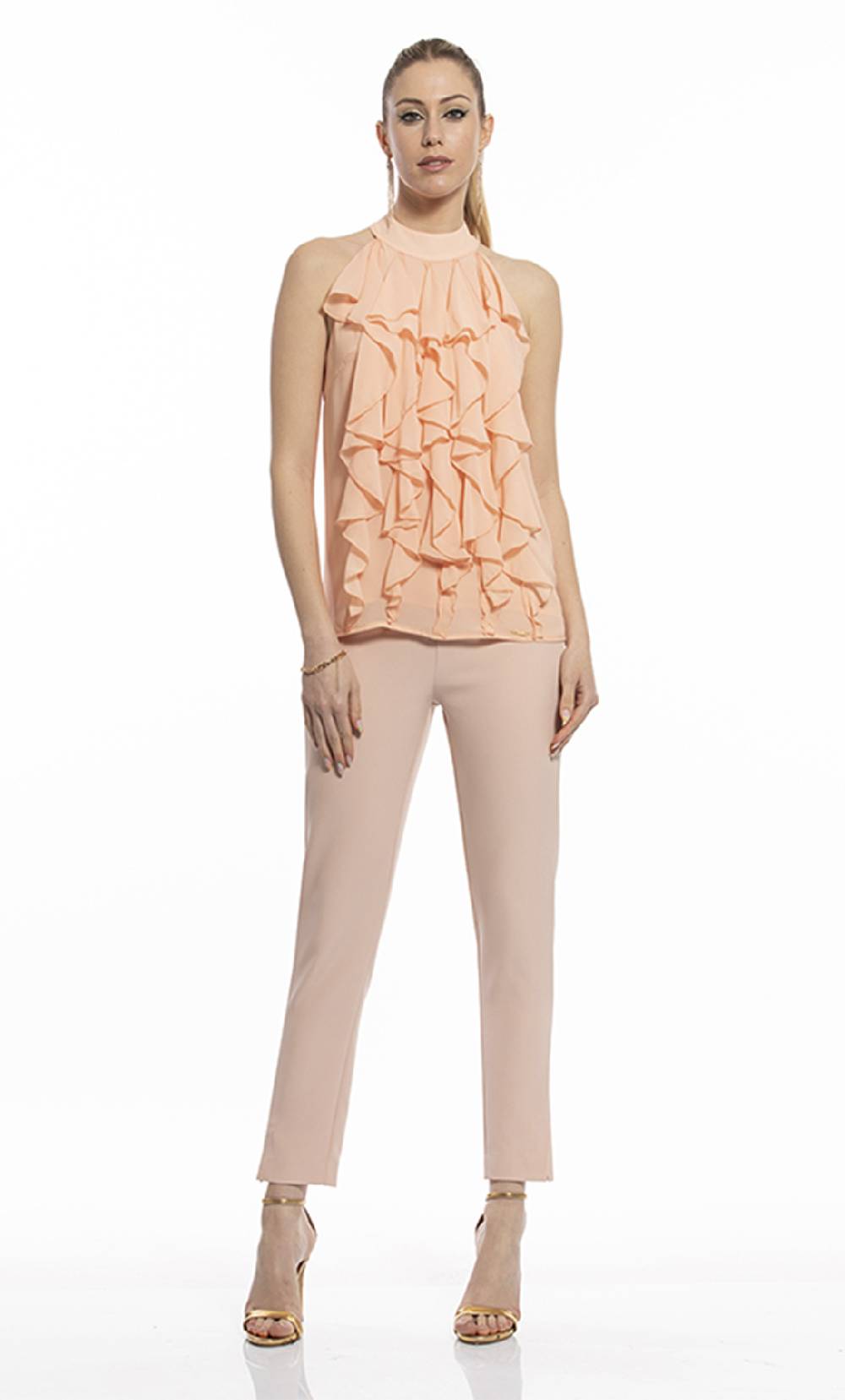 Koralline PANTALONE CON SPACCO LATERALE AL FONDO