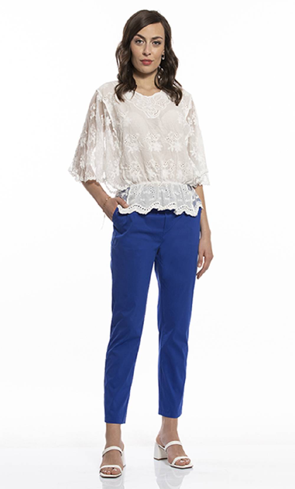 Koralline PANTALONE IN POPELINE CON ELASTICO