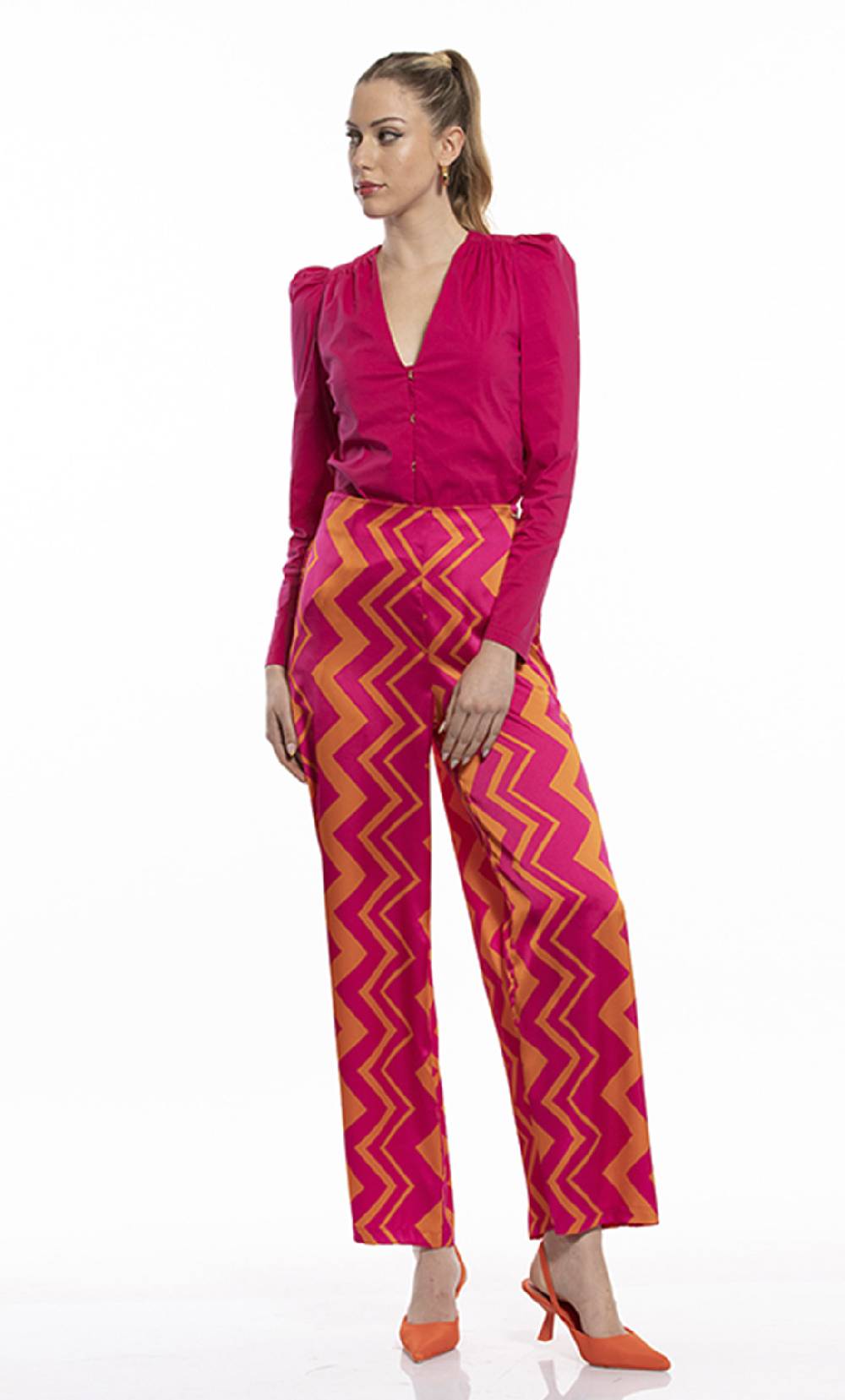 Koralline PANTALONE IN STAMPA ZIG-ZAG