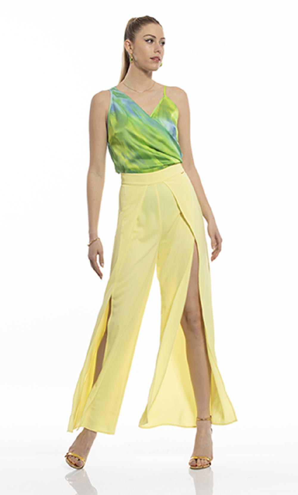 Koralline PANTALONE PALAZZO CON SPACCHI