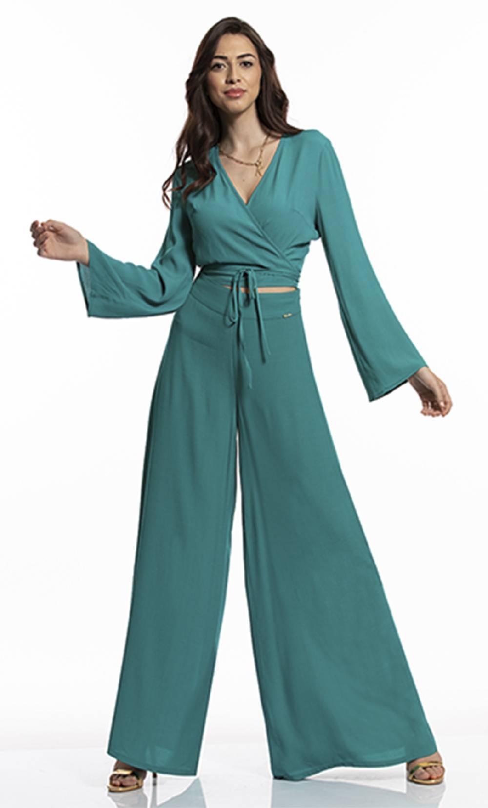 Koralline PANTALONE PALAZZO IN VISCOSA