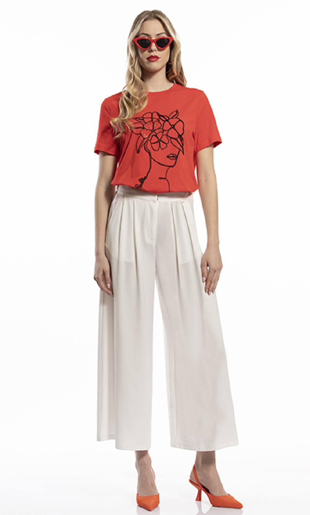 Koralline PANTALONI FLUIDI CROP