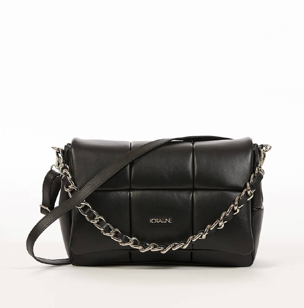 Koralline POCHETTE IN PELLE TRAPUNTATA CON CATENA