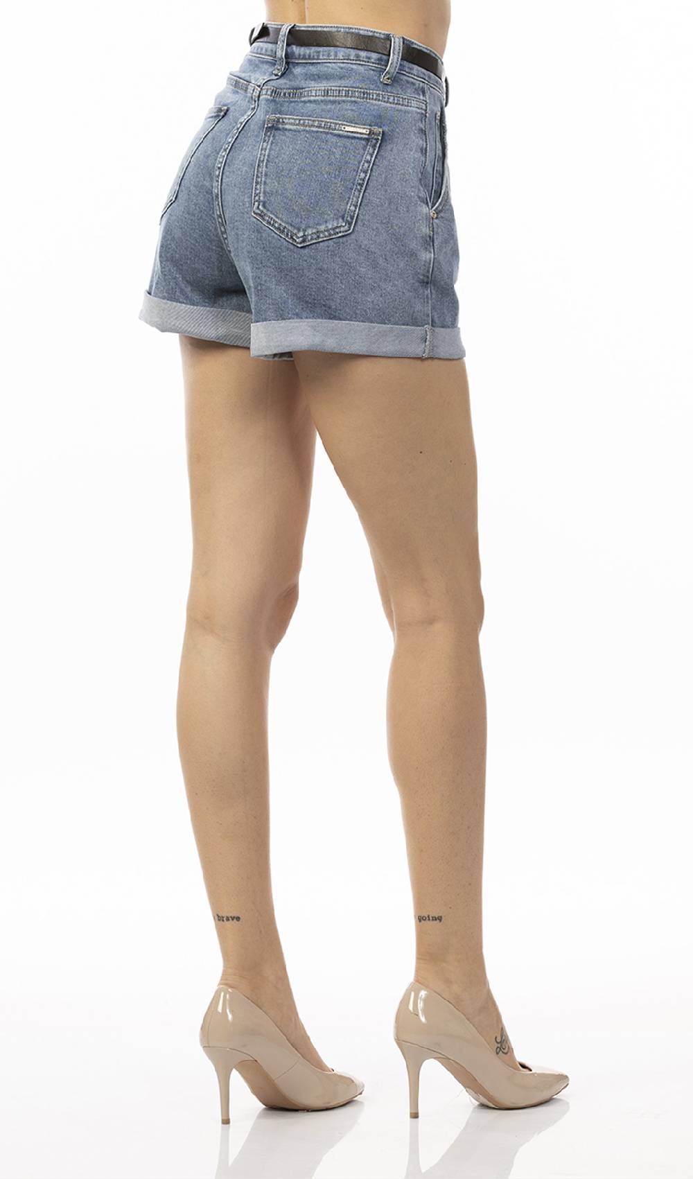 Koralline SHORTS IN DENIM CON CINTURA