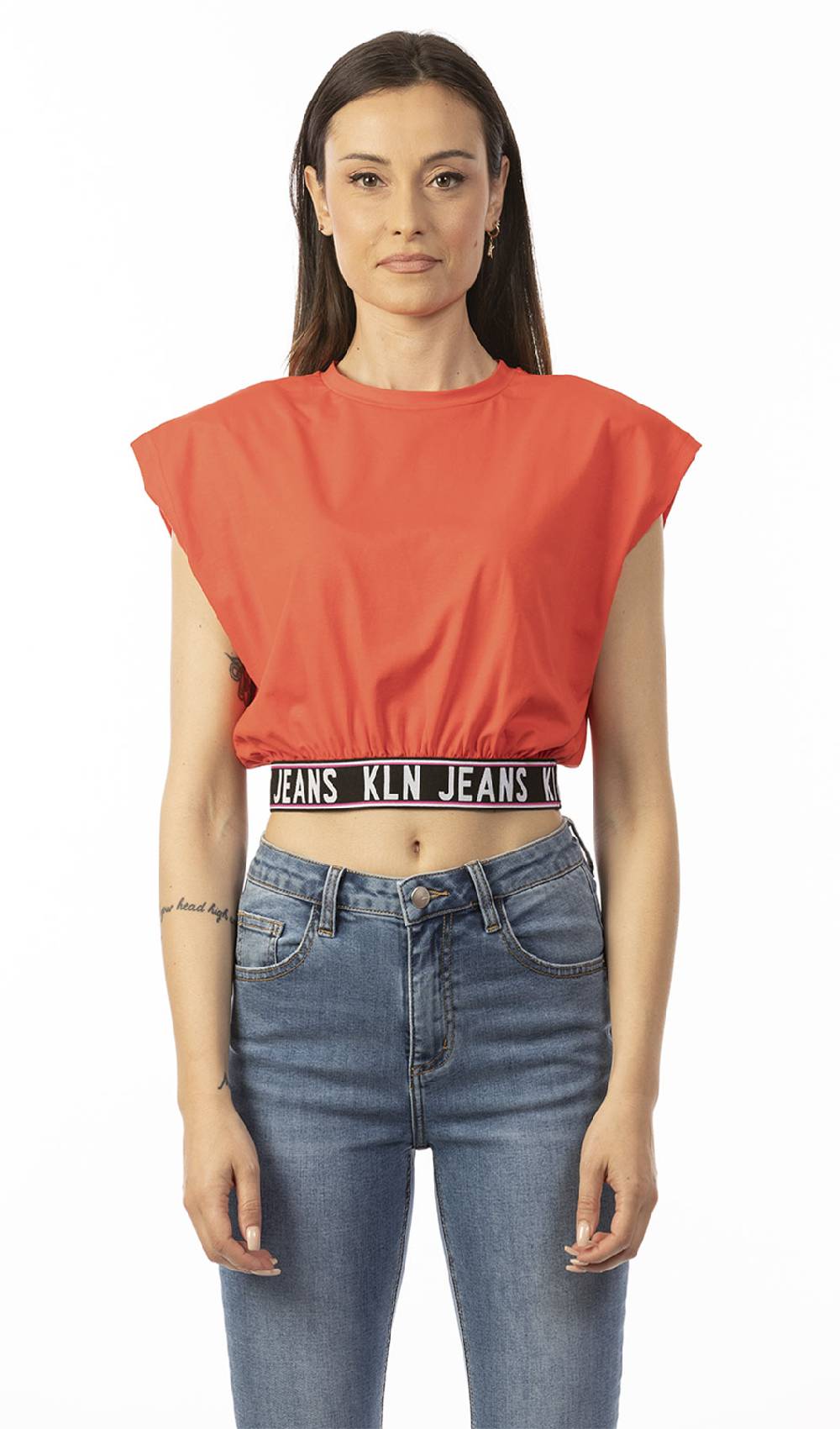 Koralline T-SHIRT CON ELASTICO LOGATO AL FONDO