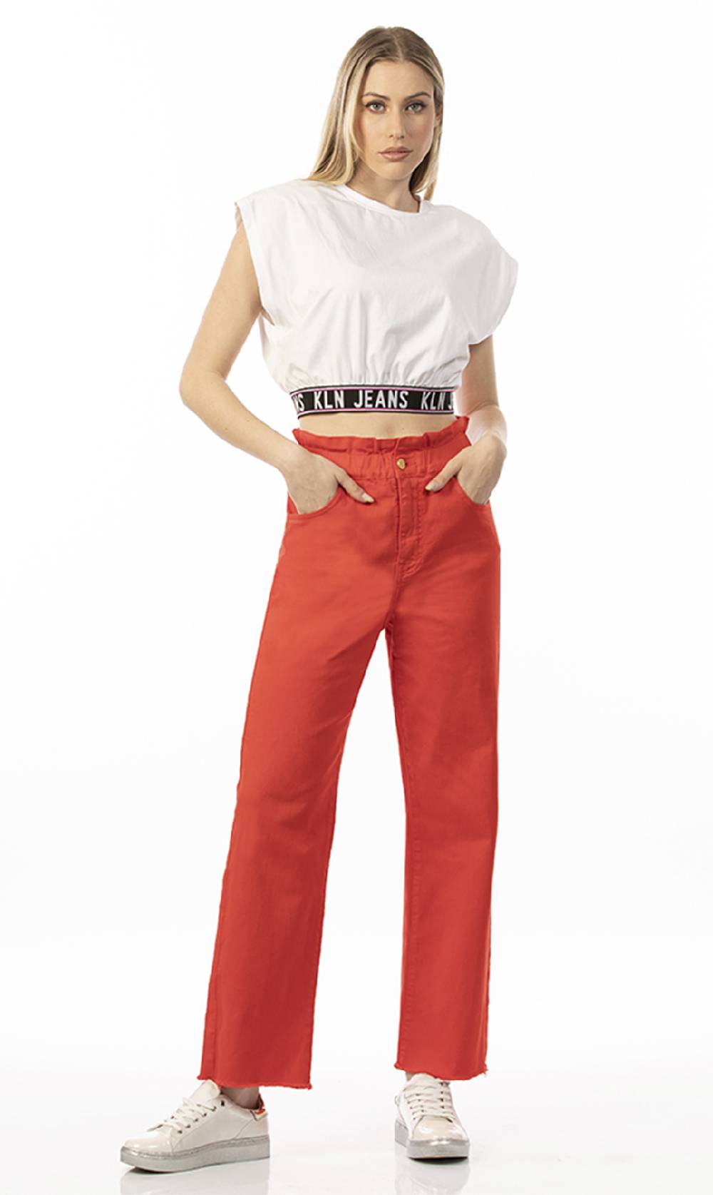 Koralline T-SHIRT CON ELASTICO LOGATO AL FONDO