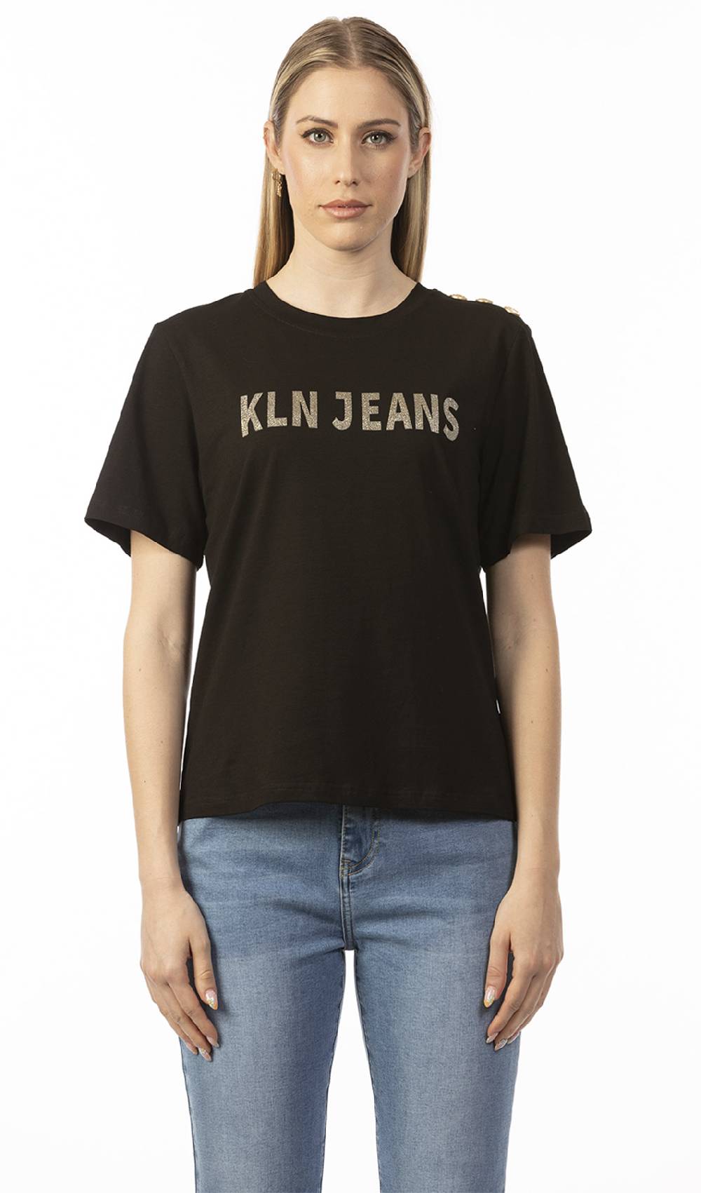 Koralline T-SHIRT CON LOGO ORO