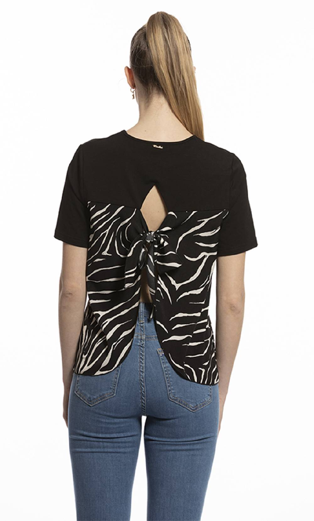 Koralline T-SHIRT CON PANNELLO STAMPATO