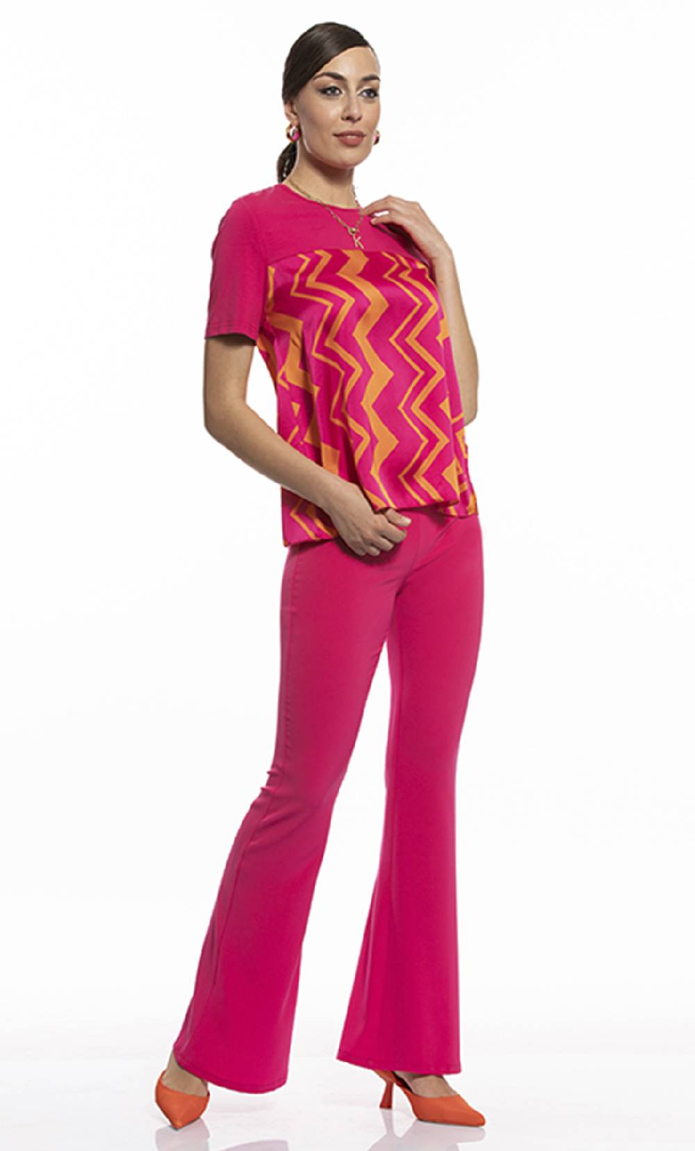 Koralline T-SHIRT CON PANNELLO STAMPATO