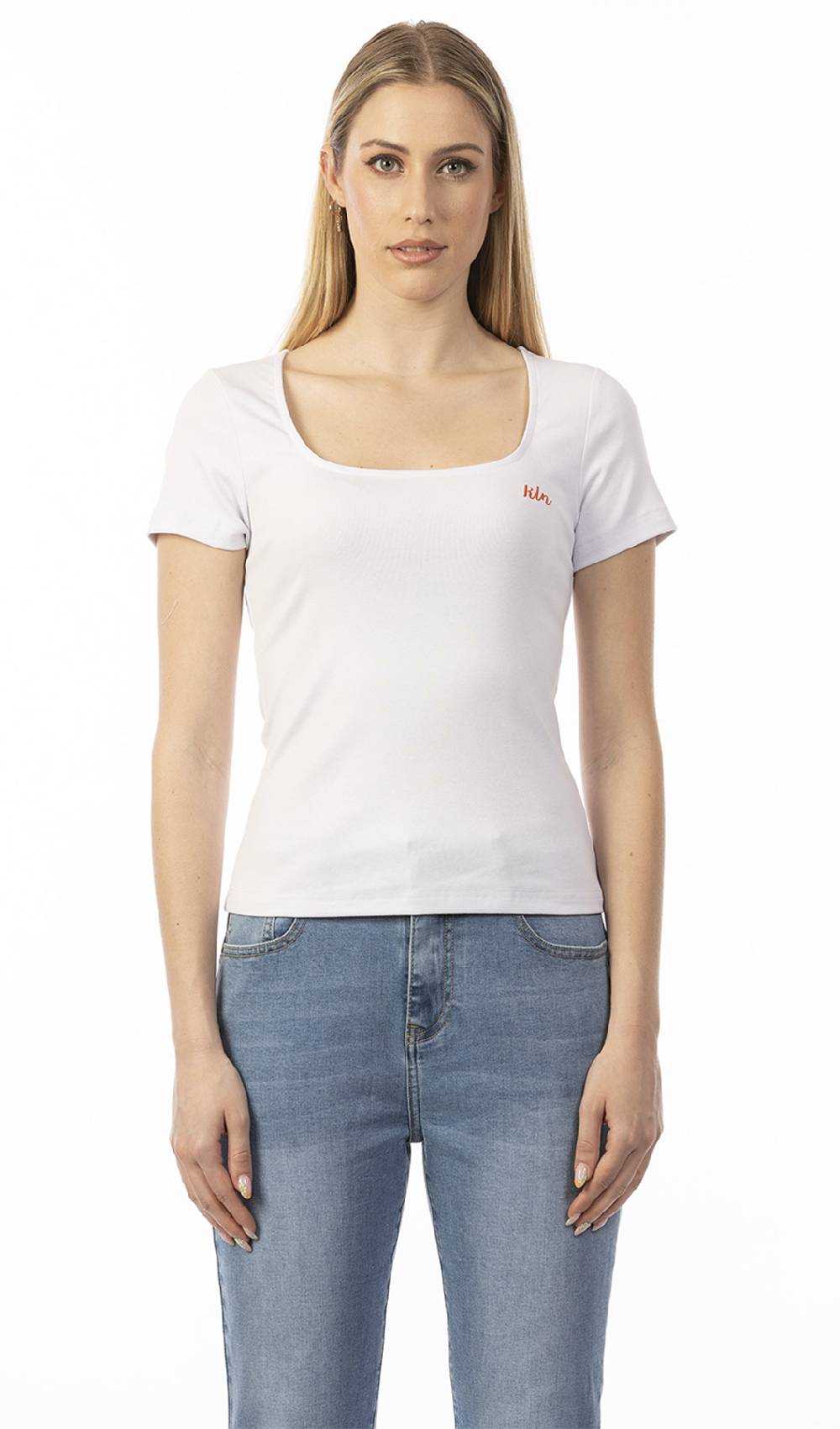 Koralline T-SHIRT CON RICAMO ALLO SCOLLO