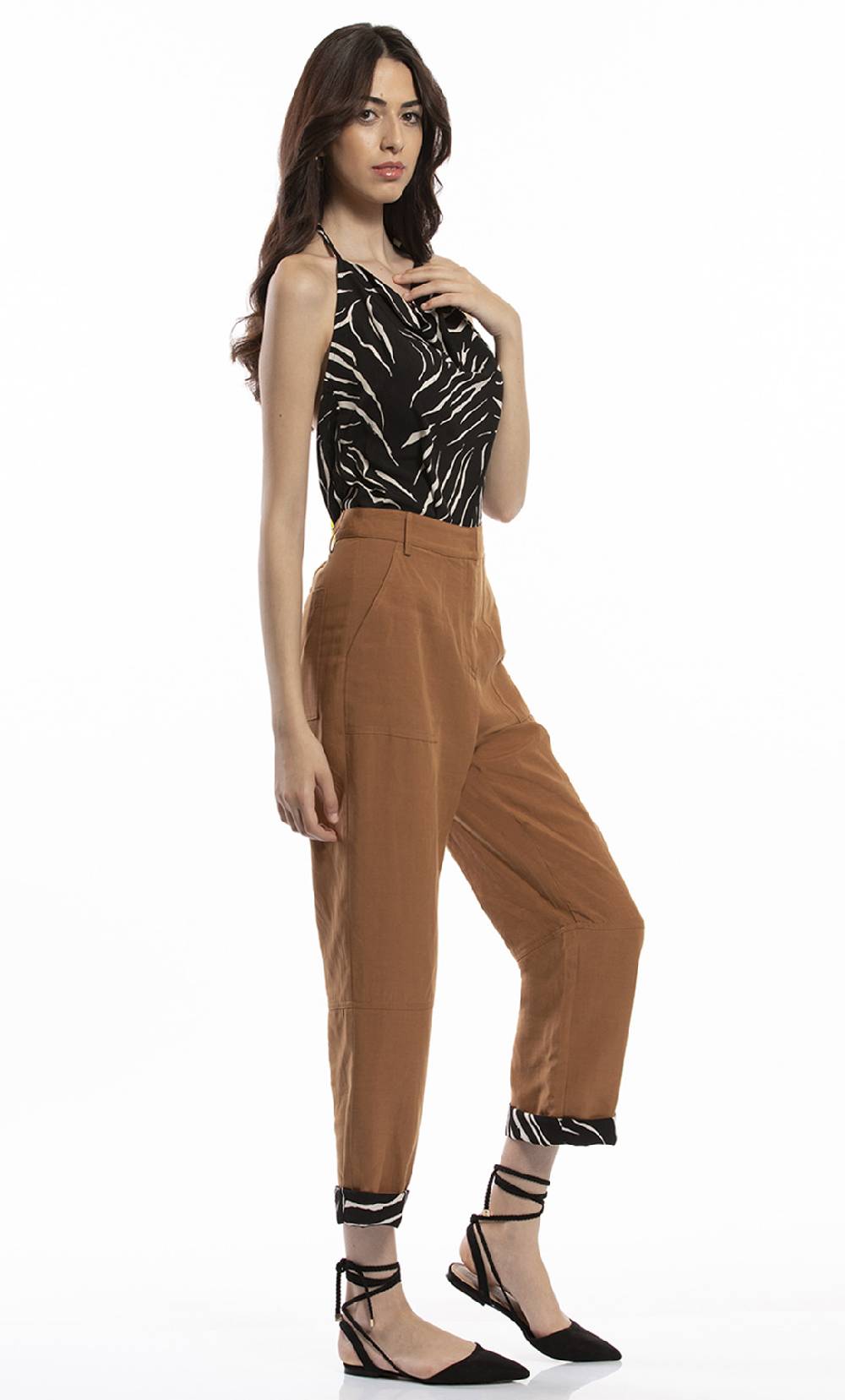 Koralline TOP ANNODATO IN STAMPA ZEBRATA