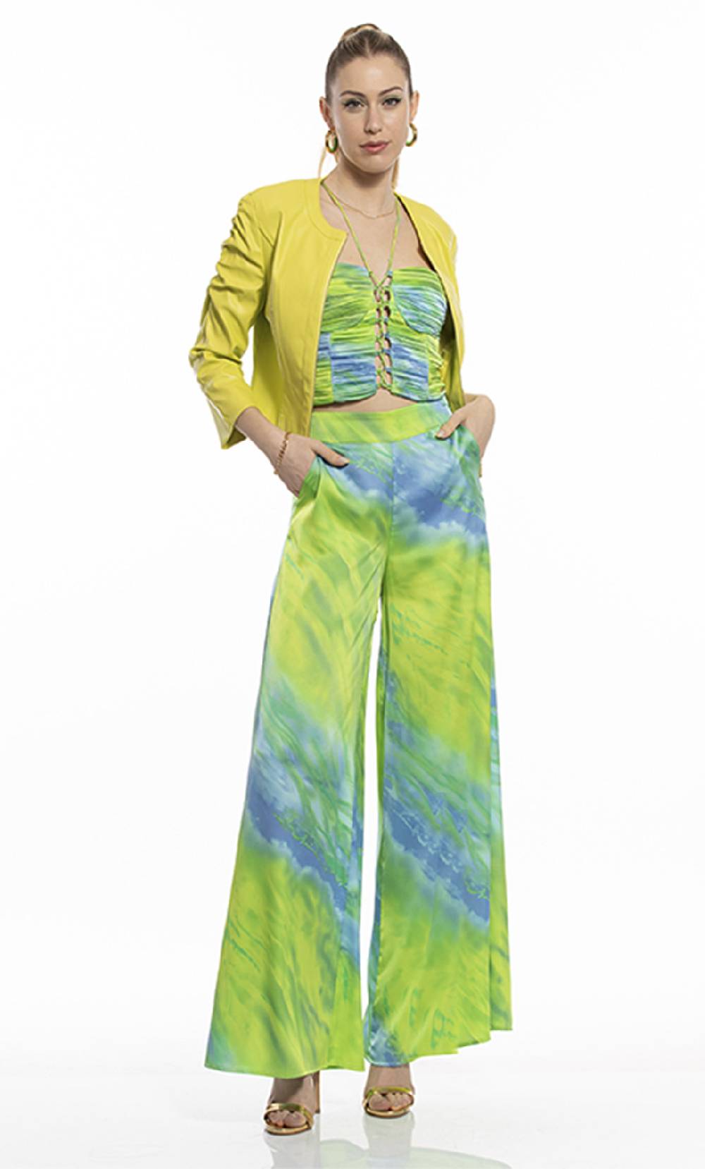 Koralline TOP GUEPIERRE IN STAMPA ASTRATTA