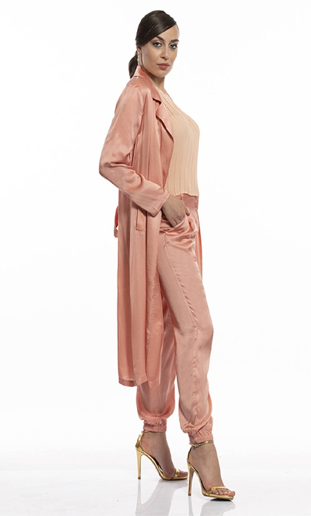 Koralline TRENCH FLUIDO IN VISCOSA