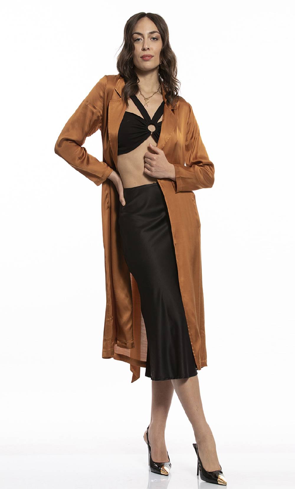 Koralline TRENCH FLUIDO IN VISCOSA