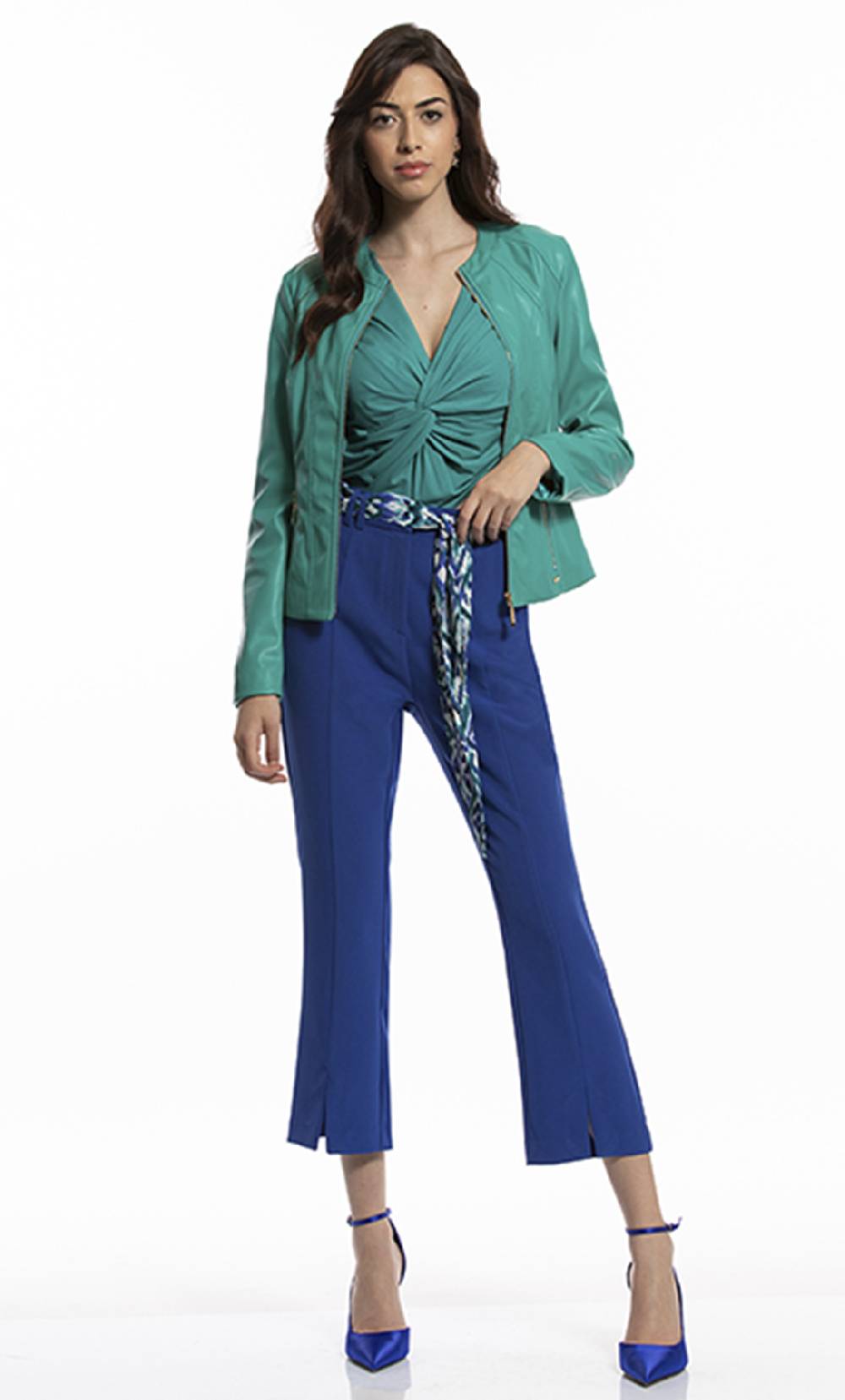 Koralline PANTALONE CON FUSCIACCA IN TESSUTO STAMPATO