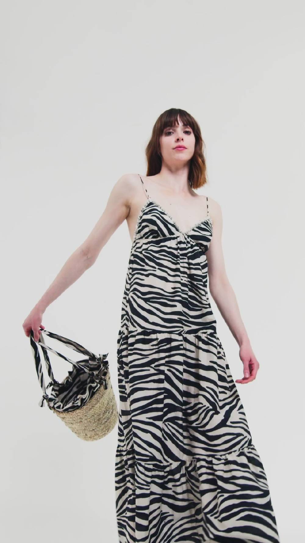 Kristina Ti AGNES - Animal Print Long Slip Dress
