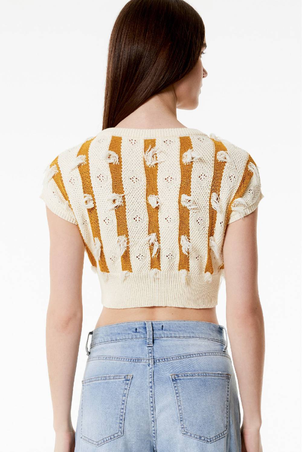 Kristina Ti ALMA - Knitted Crop Top Fringe