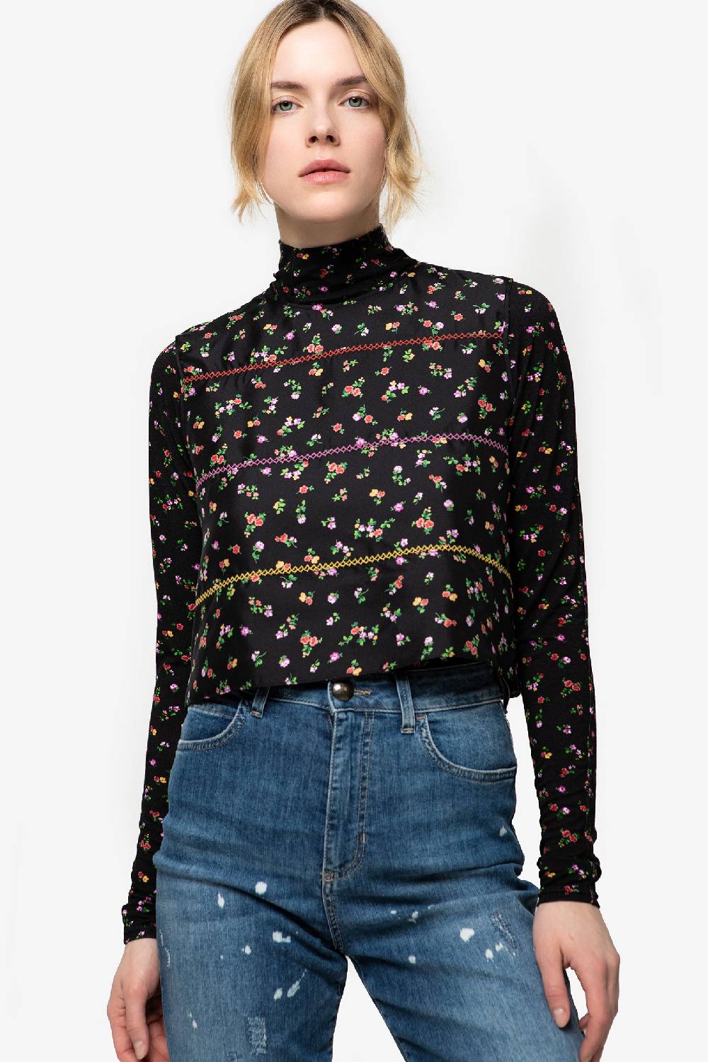 Kristina Ti AMARILLI - Silk Microflower Top