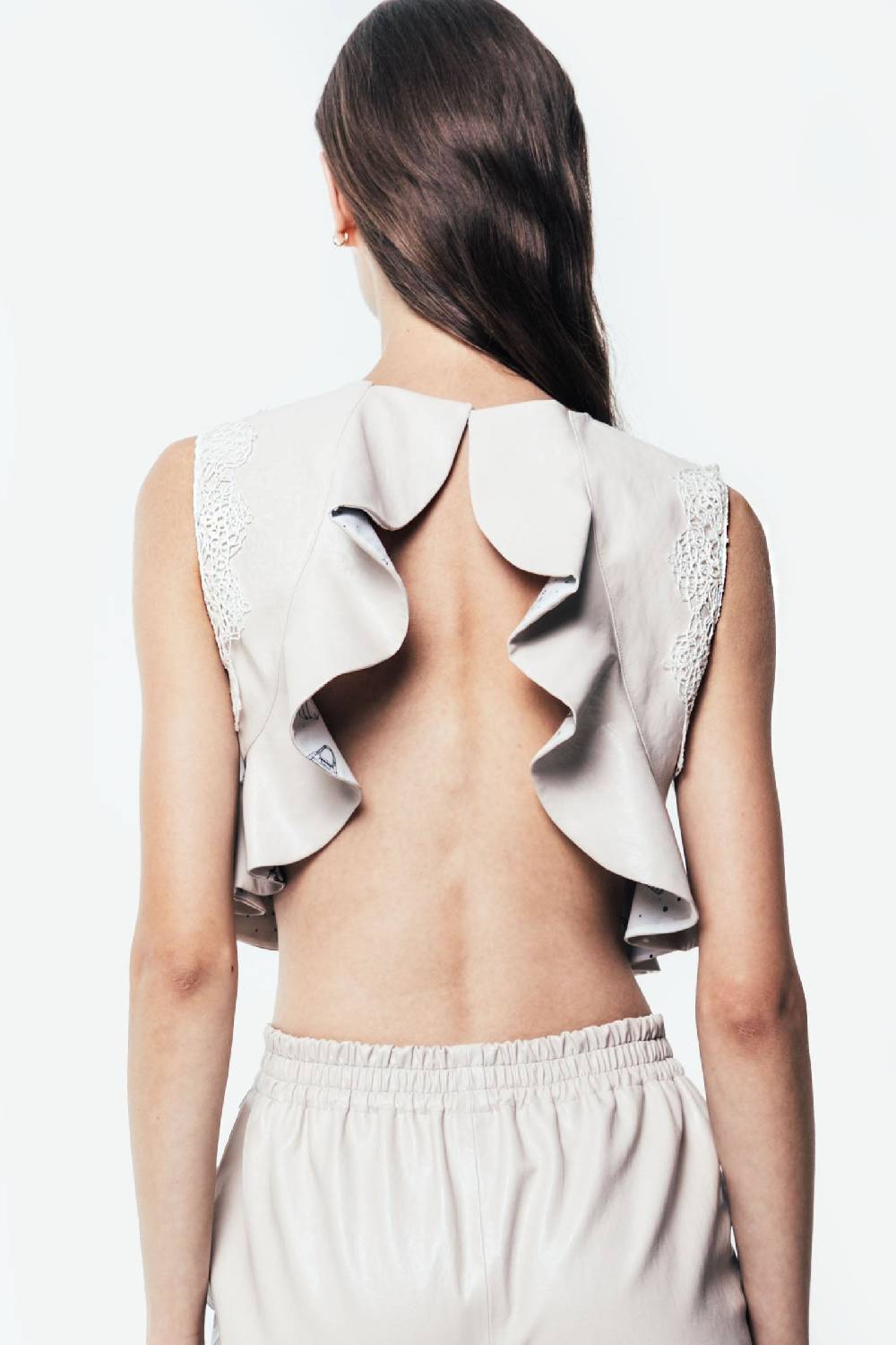 Kristina Ti ARIA - Eco-leather Crop Top