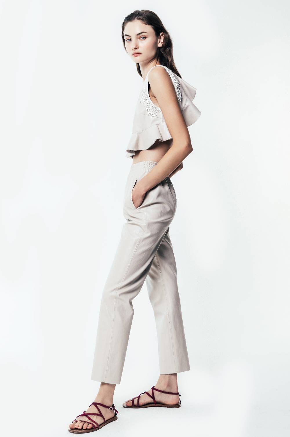 Kristina Ti ARIA - Eco-leather Crop Top