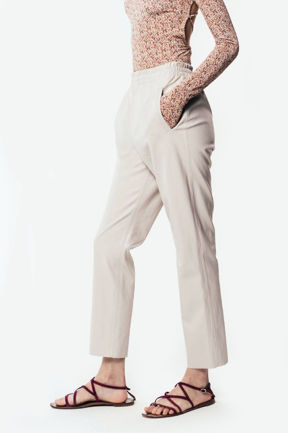 Kristina Ti BIANCA - Eco-leather Joggers