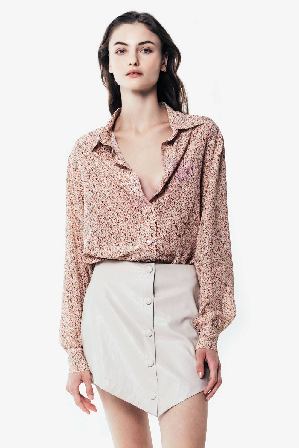 Kristina Ti CAMELIA - Eco-leather Miniskirt