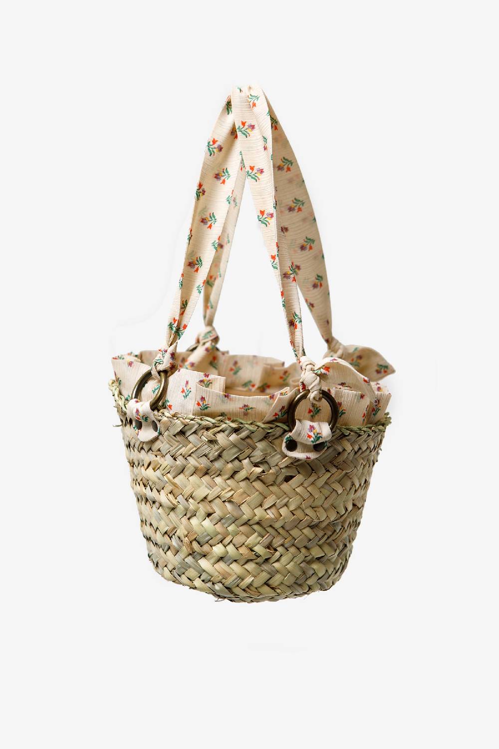 Kristina Ti CAPRI - Microflower mini straw bag