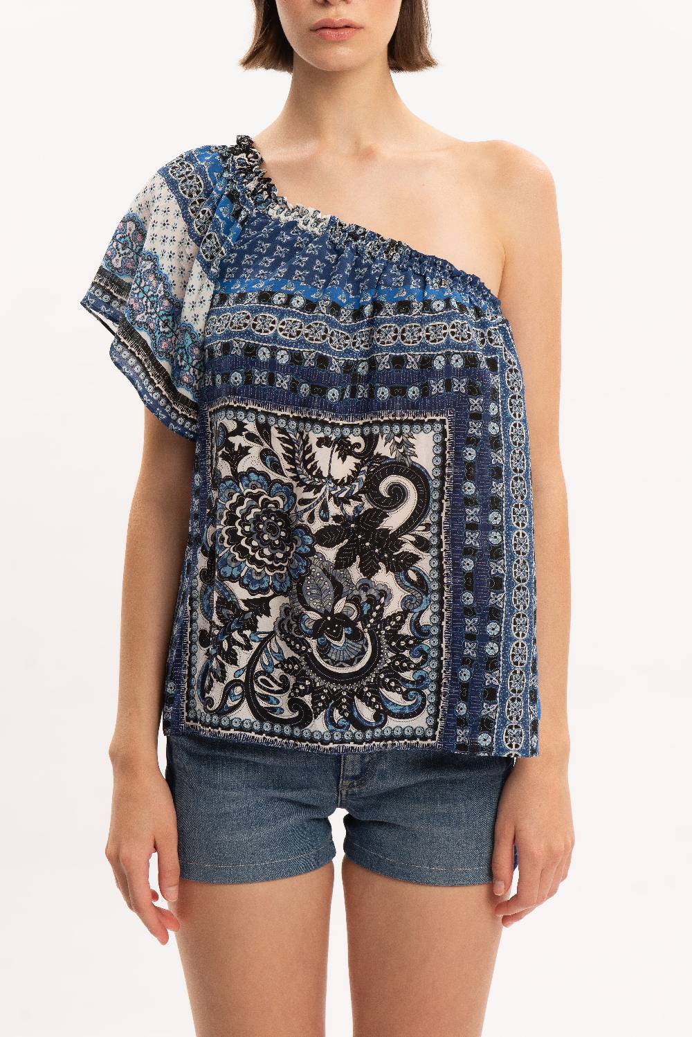 Kristina Ti CLARA - One shoulder blouse Vintage