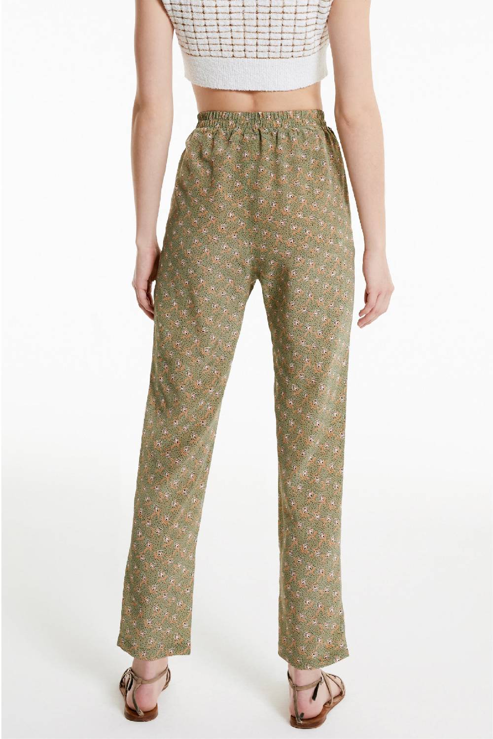 Kristina Ti DANIELA - Silk Trousers Woods