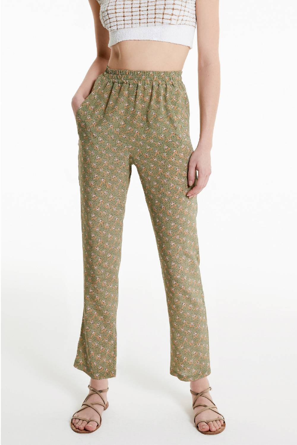 Kristina Ti DANIELA - Silk trousers Woods