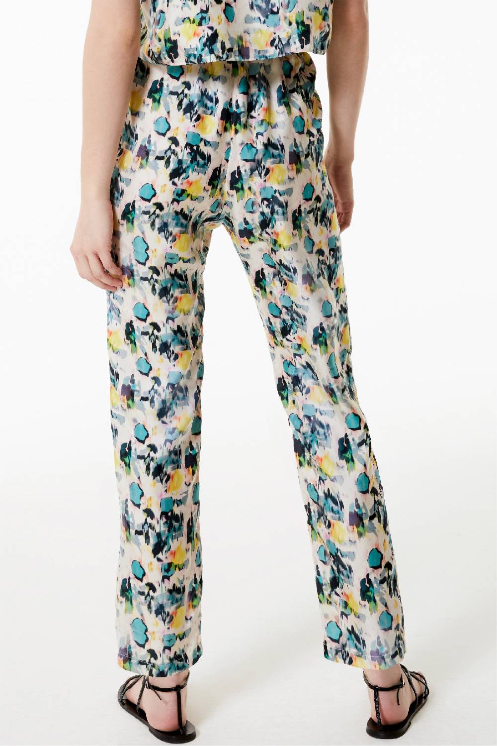 Kristina Ti FRIDA - Silk Trousers Watercolor