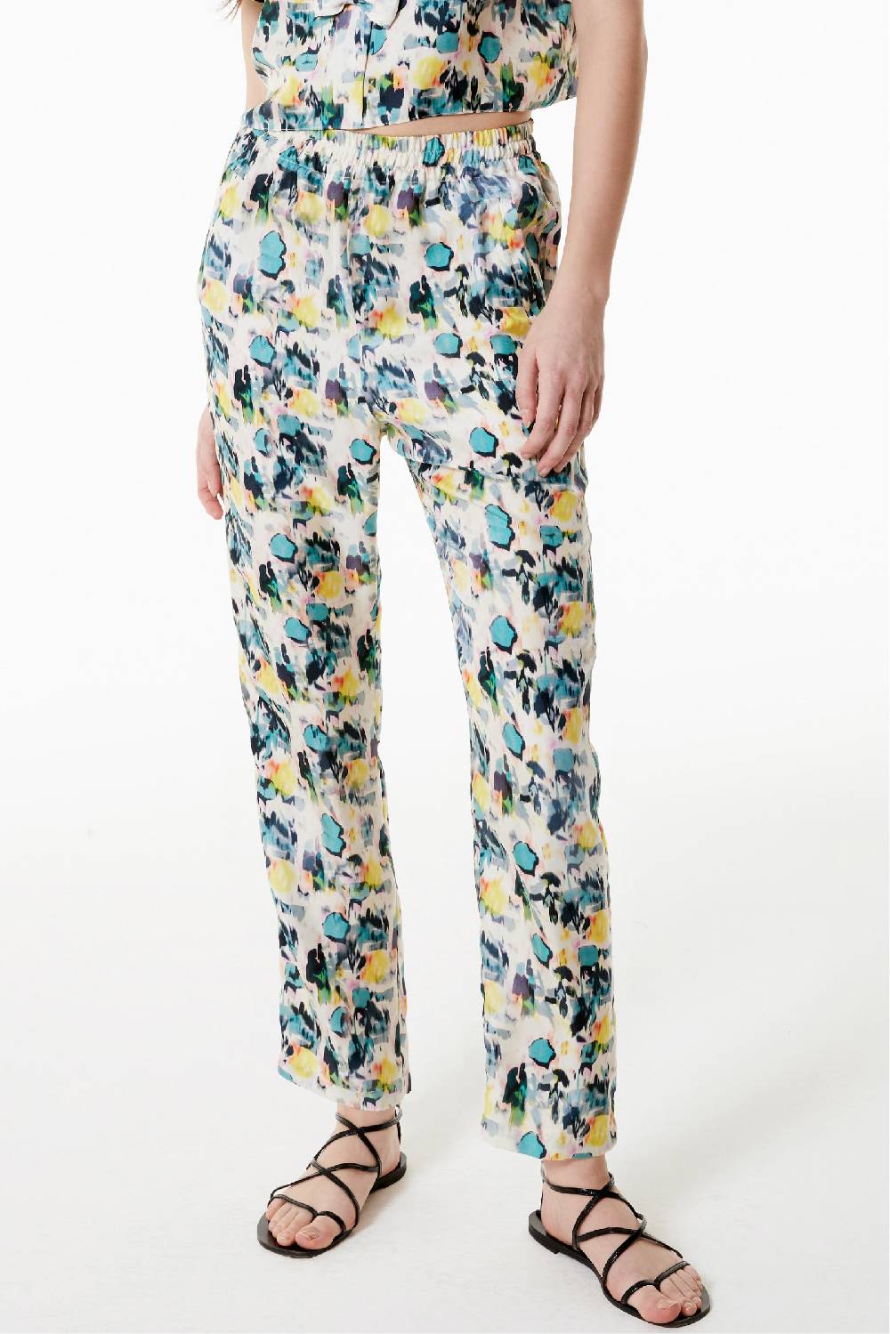 Kristina Ti FRIDA - Silk trousers Watercolor